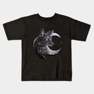 Silver Moon Fox Kids T-Shirt